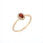 14K Solid Gold Garnet Ring - Image 2