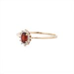 14K Solid Gold Garnet Ring - Image 3