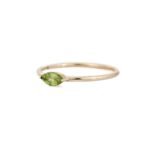 14K Solid Gold Peridot Ring - Image 3