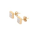 18k Solid Gold Chunky Natural Diamond Studs - Image 3