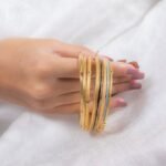 18k Solid Gold Turquoise Enamel Gold Bangle - Image 6