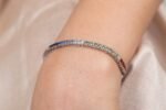 18k Solid Gold Multi Sapphire Diamond Bracelet - Image 6