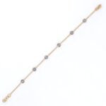 18k Solid Gold Blue Sapphire Bracelet - Image 2