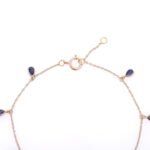 18k Solid Gold Blue Sapphire Charm Bracelet - Image 4