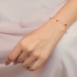 18k Solid Gold Blue Sapphire Charm Bracelet - Image 5