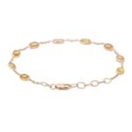 18k Solid Gold Bracelet With Yellow Sapphire Gemstone - Image 3