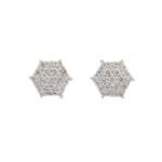 14K Yellow Gold Cluster Natural Diamond Studs
