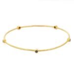 14K Solid Gold Sapphire Bangle - Image 4