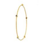 14K Solid Gold Sapphire Bangle - Image 5