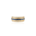 14K Solid Gold Emerald Sapphire Diamond Convertible Magic Ring - Image 2