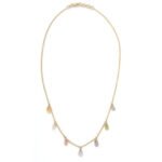 14K Solid Gold Multi-Gemstone Necklace - Image 3