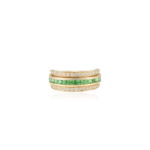 14K Solid Gold Emerald Sapphire Diamond Convertible Magic Ring - Image 5