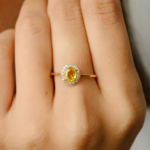 14K Solid Gold Yellow Sapphire Combo Jewelry Set - Image 6