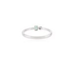 18K Solid Gold Emerald Diamond Toi Et Moi Ring - Image 7
