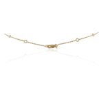 14K Solid Gold Diamond Studded Tiny Cross Necklace - Image 4