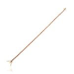 14K Solid Gold Ruby Diamond Tennis Bracelet - Image 4