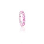 14K Solid Gold Pink Sapphire Eternity Band - Image 7