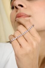 14K Gold Ruby Diamond Tennis Bracelet - Image 2