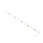14K Solid Gold Ruby Diamond Chain Bracelet - Image 7