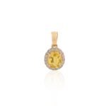 14K Solid Gold Yellow Sapphire Combo Jewelry Set - Image 5