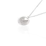 14K Gold Elegant Natural Diamond Disc Chain Necklace - Image 3