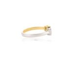 14K Solid Gold Two Stone Emerald & Diamond Ring - Image 3