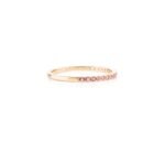 14K Solid Gold Pink Tourmaline Stacking Band - Image 3