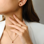 14K Solid Gold Garnet Combo Jewelry Set - Image 2