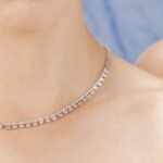 14K Gold Diamond Choker Necklace - Image 6