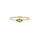 14K Solid Gold Peridot Ring