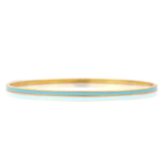 18k Solid Gold Turquoise Enamel Gold Bangle