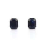 18k Solid Gold Blue Sapphire Studs