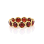 14K Solid Gold Garnet Eternity Band