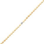 14K Gold Pave Moissanite Diamond Pear Bracelet
