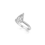14K Gold Moissanite Diamond Pear Cut Ring - Image 2