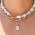 14K Gold Moissanite Diamond Heart Tennis Necklace - Image 2