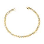 14K Gold Moissanite Diamond Triangle Bracelet