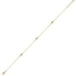 14K Gold Moissanite Diamond Sapphire Three Evil Eye Bracelet - Image 4