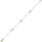 14K Gold Moissanite Diamond Sapphire Three Evil Eye Bracelet - Image 3