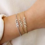 18k Gold Moissanite Diamond Custom Name Cuban Link Bracelet - Image 2