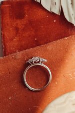 14k Solid Gold Oval Cut Moissanite Engagement Ring - Image 5