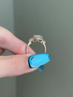 3.5 Carat Brilliant Oval Cut Moissanite Engagement Ring - Image 4