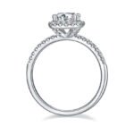 14K Solid Gold 1 Carat Moissanite Engagement Ring - Image 8