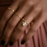 14k Solid Gold Oval Cut Lab-Grown Diamond Engagement Ring - Image 9