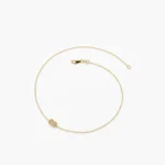 14K Gold Dainty Baguette Moissanite Diamond Bracelet - Image 3