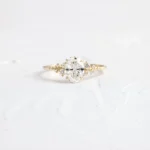 14k Solid Gold Lab-Grown Diamond Ring, 1.01ct. Oval Cut Diamond Ring