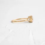 14k Solid Gold Round Cut Moissanite Diamond Engagement Ring - Image 2