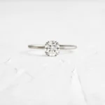 14k Solid Gold Lab-Grown Diamond Ring, 0.7ct. Round Cut Diamond Ring