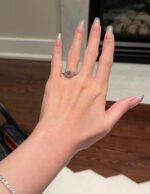 14K Solid Gold 1 Carat Moissanite Engagement Ring - Image 2