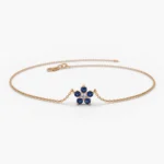 18k Solid Gold Flower Bracelet - Image 6